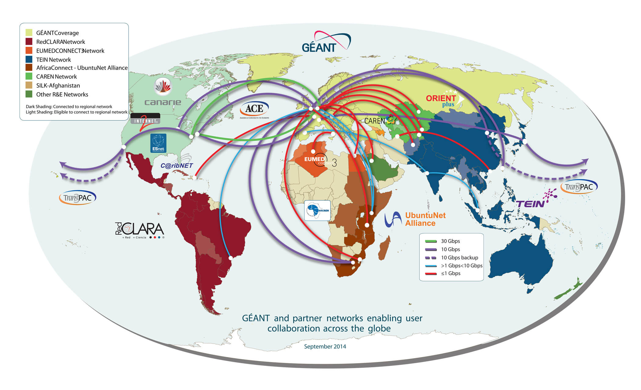 Global Connectivity Map new logo 2015 G ANT Cloud Services
